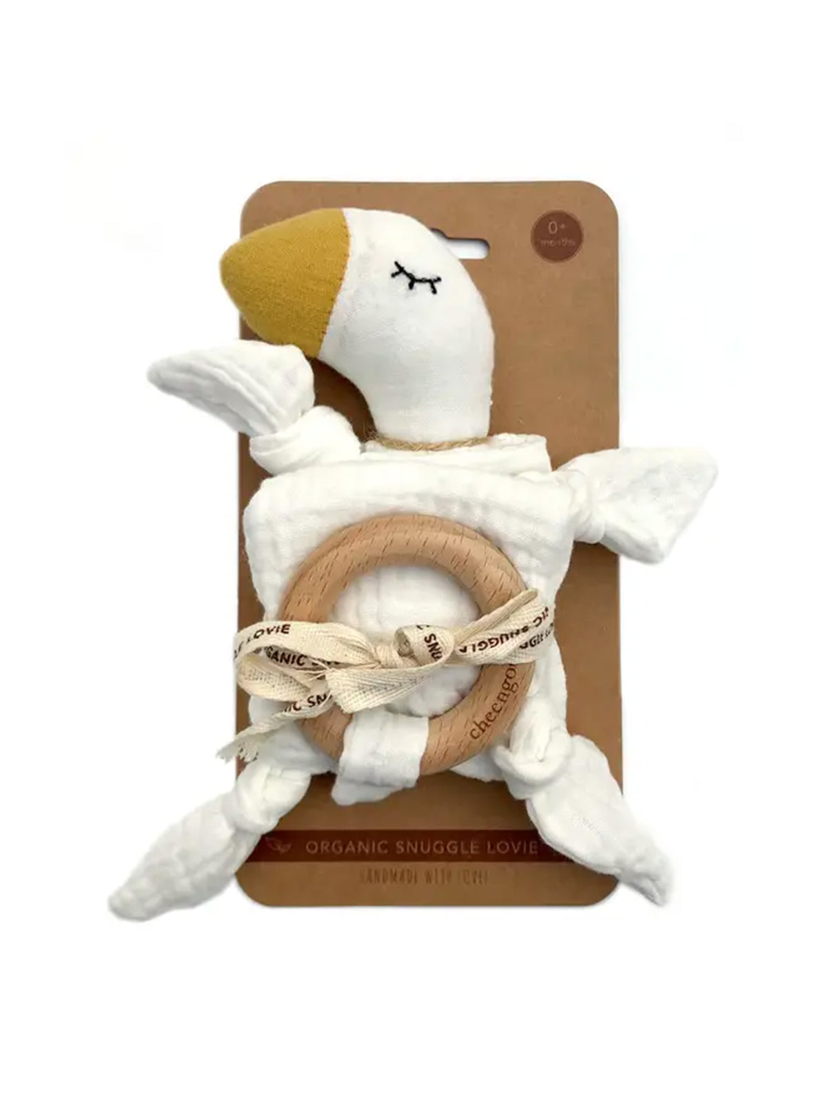 Organic Snuggle Lovie Blanket - Goose Baby : Toys : Plush + Crinkle Cheengoo Organic Snuggle Lovie Blanket - Goose | Colored Organics®