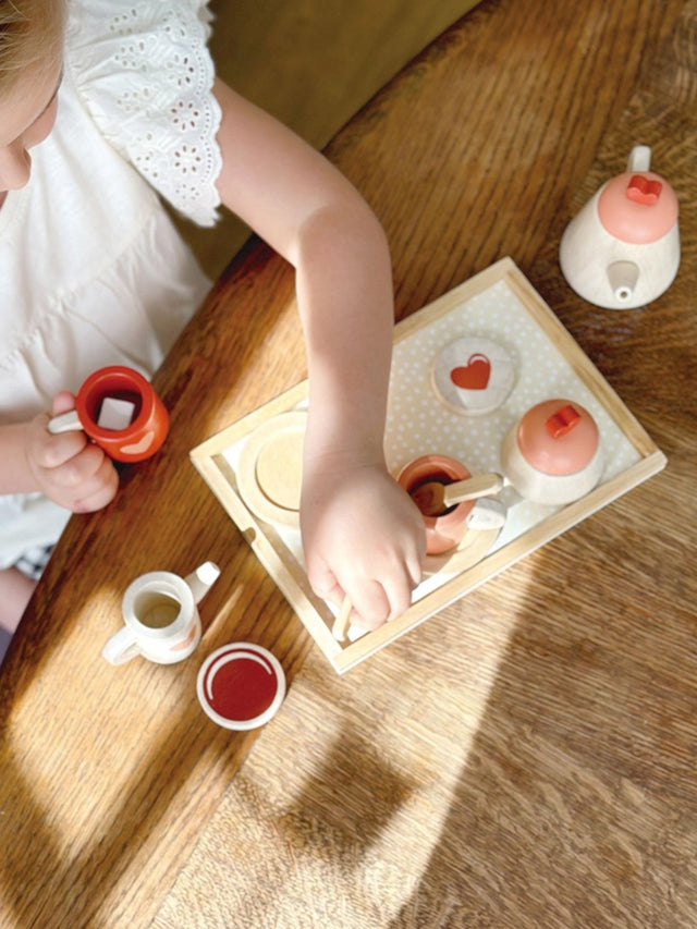 Tea Time Tray Playset Kids :Toys :Wooden Mentari Toys 