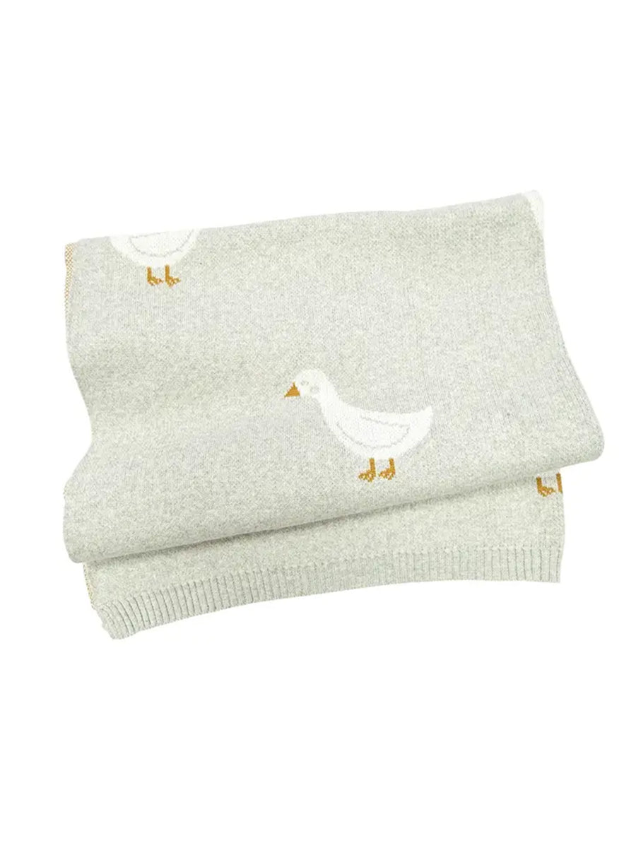 Organic Duck Waddle Knit Baby Blanket