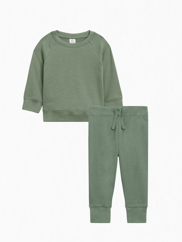 2-Piece Organic Pullover and Pants Set Baby-Kids : Virtual Set Colored Organics 