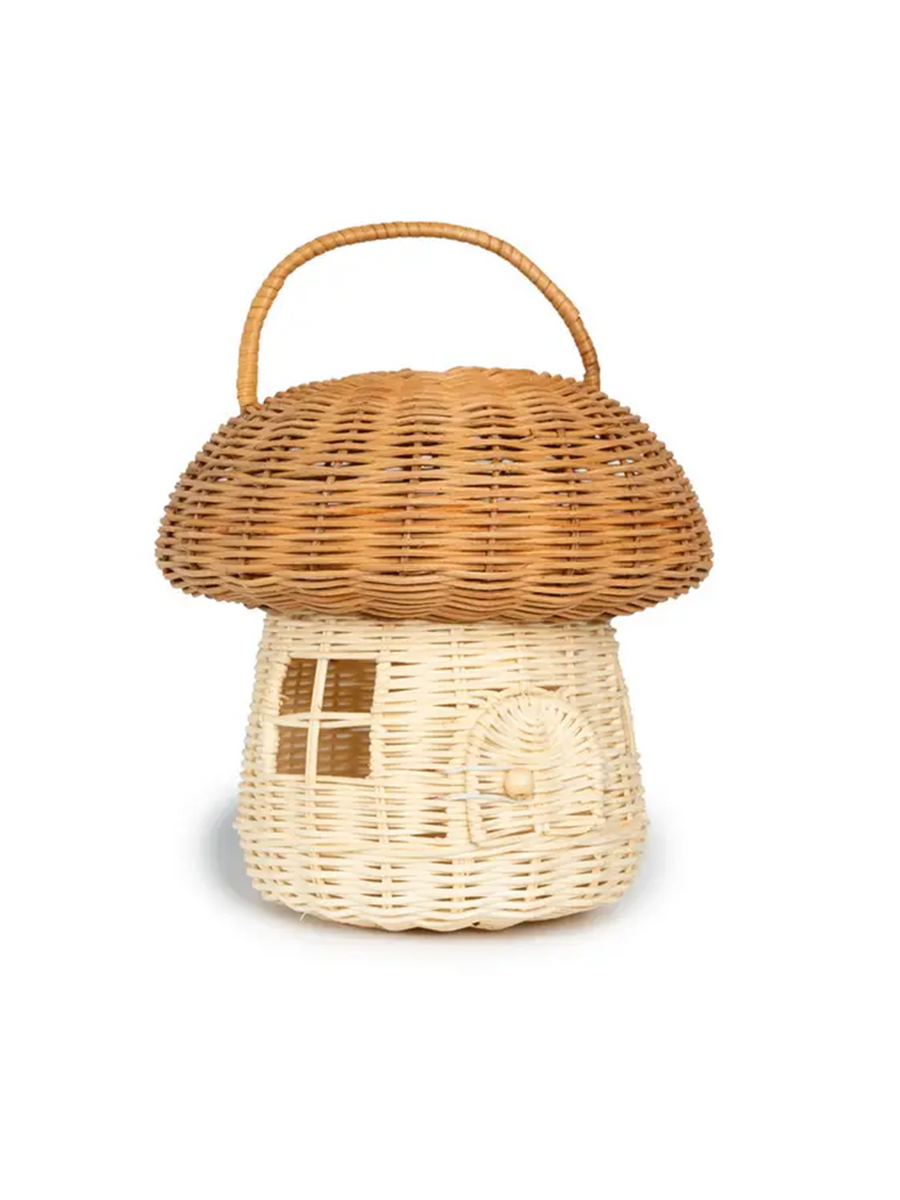 Rattan Mushroom Basket Nursery Decor Baby : Nursery : Adult EcoFreax Rattan Mushroom Basket Nursery Decor