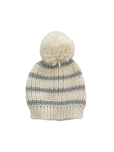 Rib Knit Stripe Hat