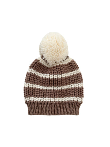 Rib Knit Stripe Hat