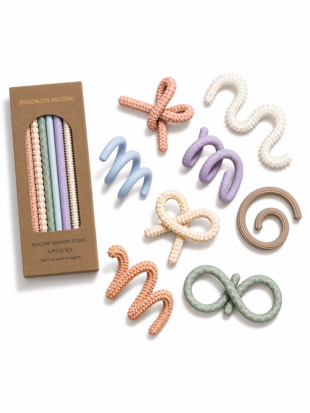 Neutral Silicone Sensory Imagination Sticks
