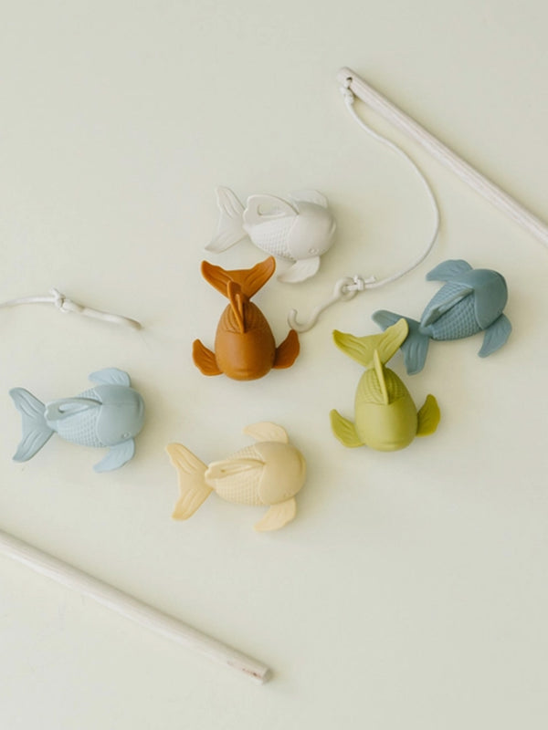 Silicone and Wood Fishing Play Set Baby : Toys : Wooden : Learning Marlowe & Co 