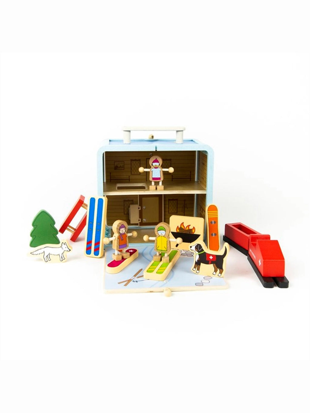 Ski Chalet Suitcase Play House Baby-Kids : Toys : Pretend Play Jack Rabbit Creations Ski Chalet Suitcase Play House for Baby | Colored Organics®