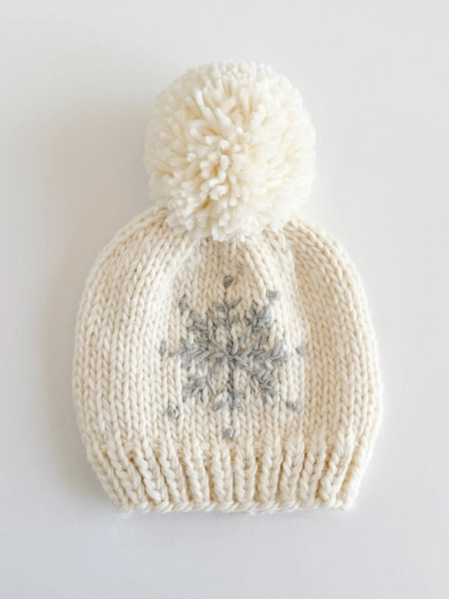 Snowflake Knit Beanie Hat