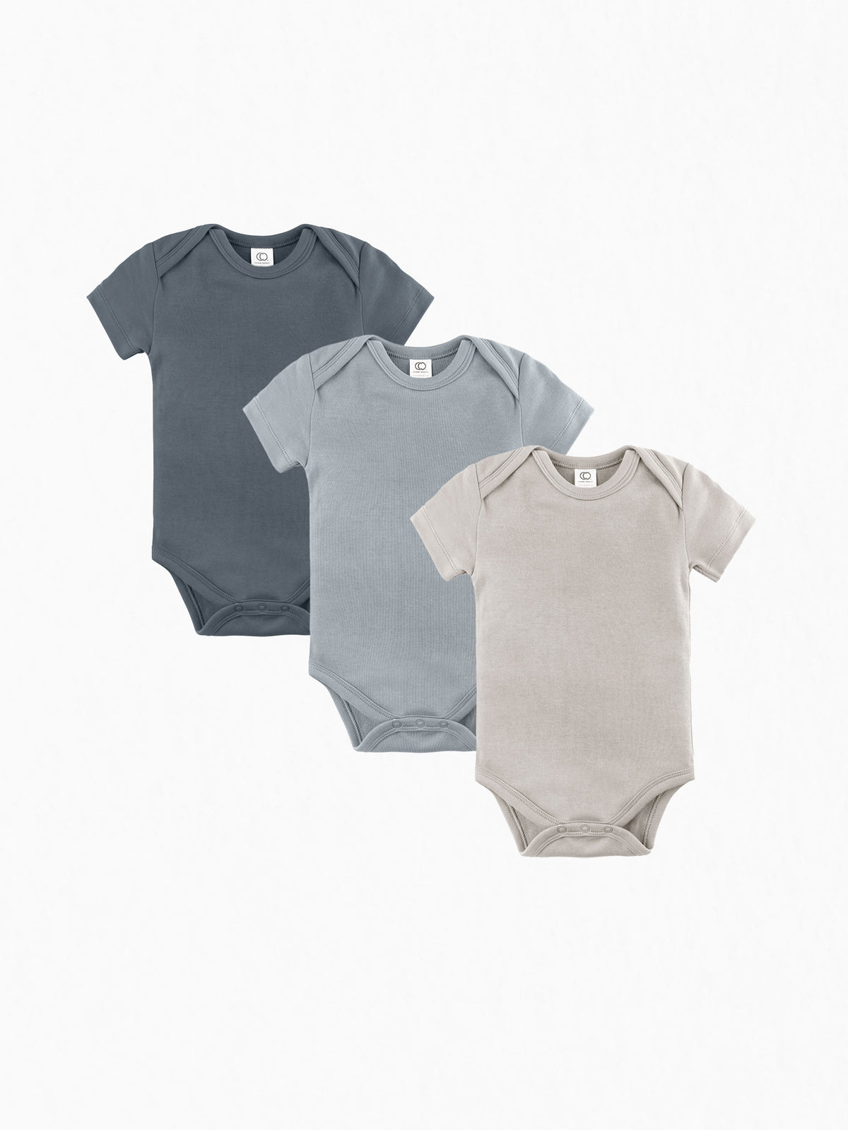 3-Pack Classic Short Sleeve Bodysuit Bundle Baby : Virtual Bundle Colored Organics 3-Pack Organic Short Sleeve Bodysuits | Colored Organics®