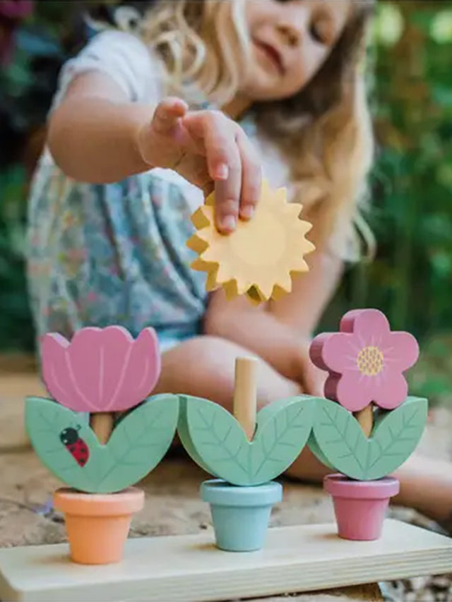 Stacking Flower Pots Baby-Kids :Toys :Learning :Wooden Orange Tree Toys 