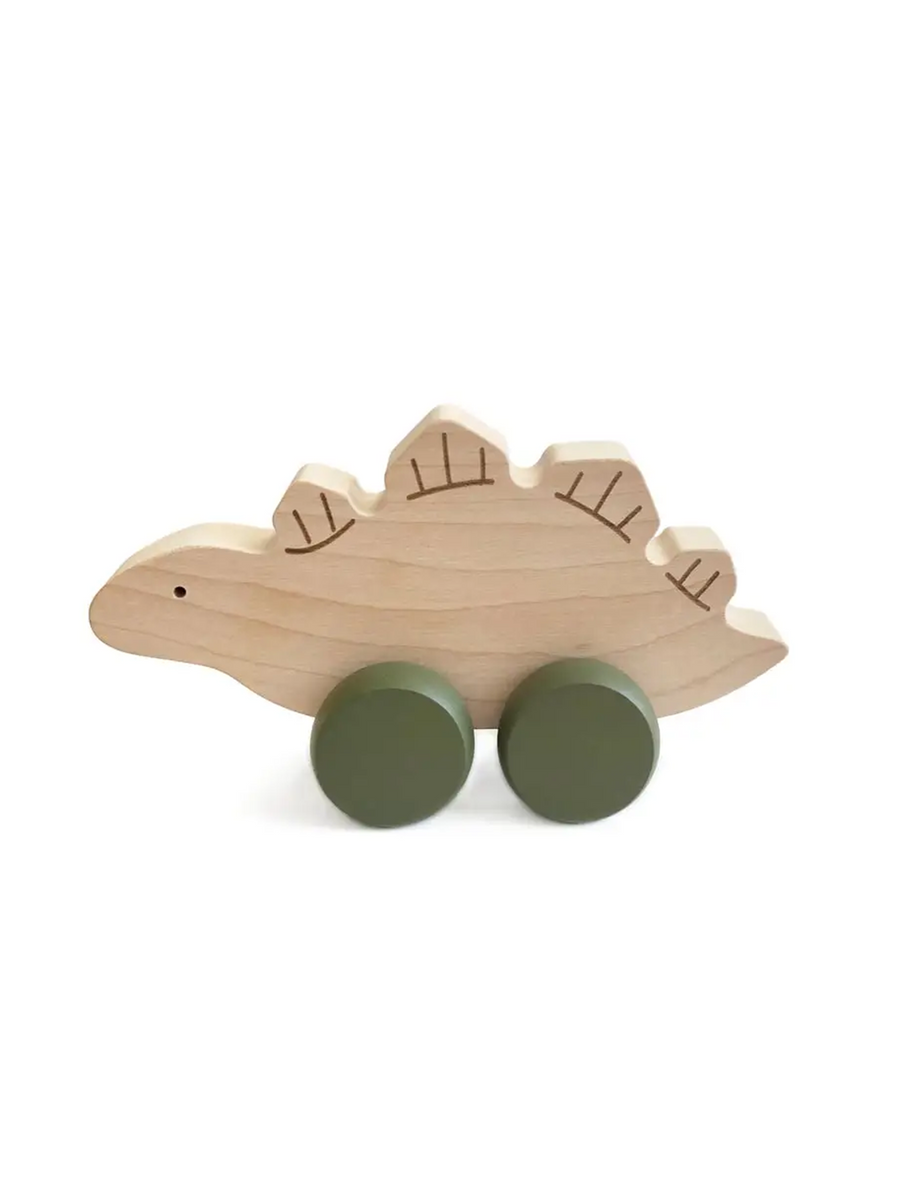 Stegosaurus Wooden Push Toy Baby-Kids : Toys : Wooden Briki Vroom Vroom Stegosaurus Wooden Push Toy