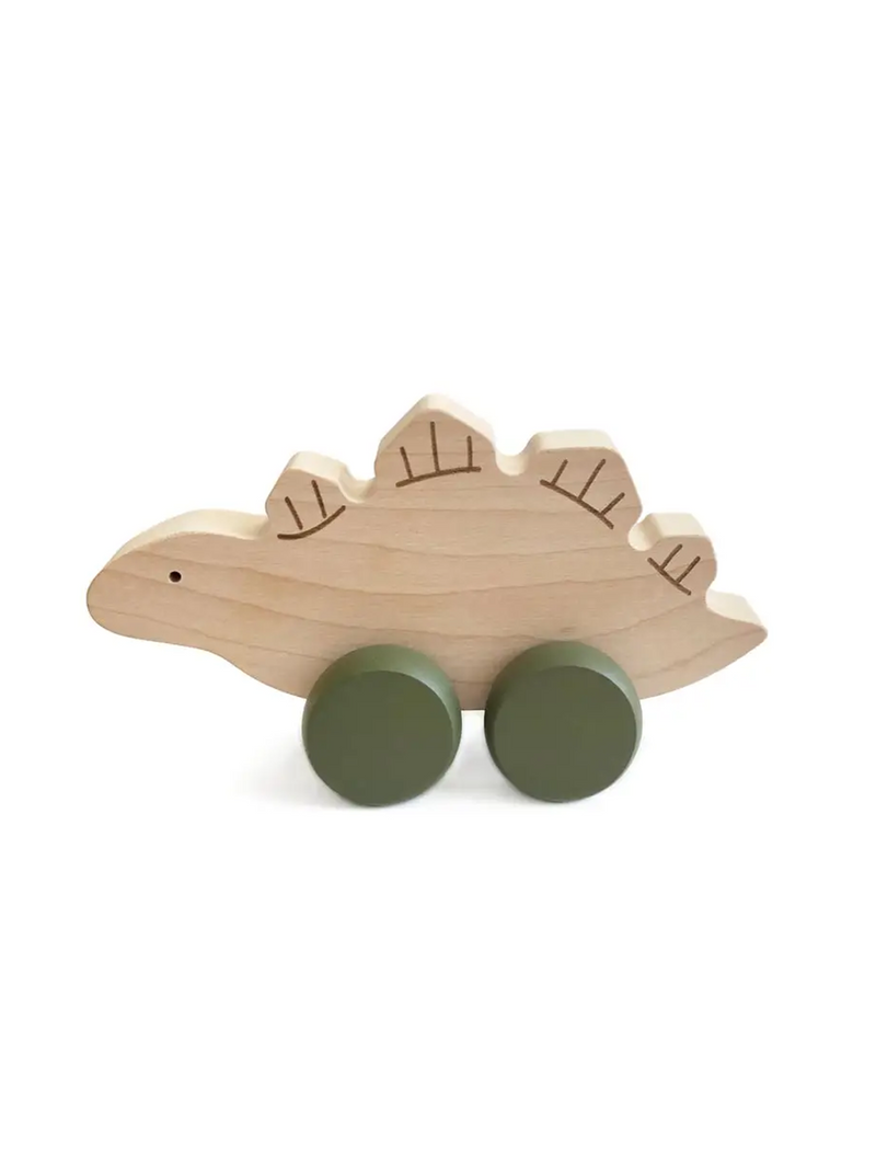 Stegosaurus Wooden Push Toy