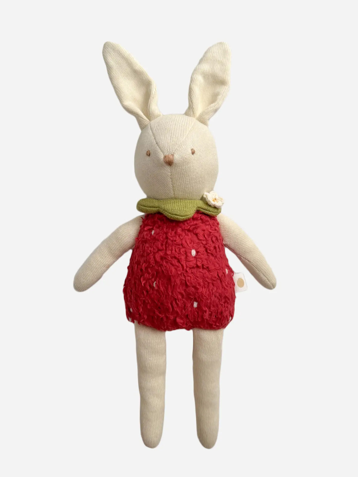 Strawberry Bunny Plushie Baby-Kids : Toys : Plush + Crinkle Blueberry Hill Organic Cotton Strawberry Bunny Plushie | Colored Organics®