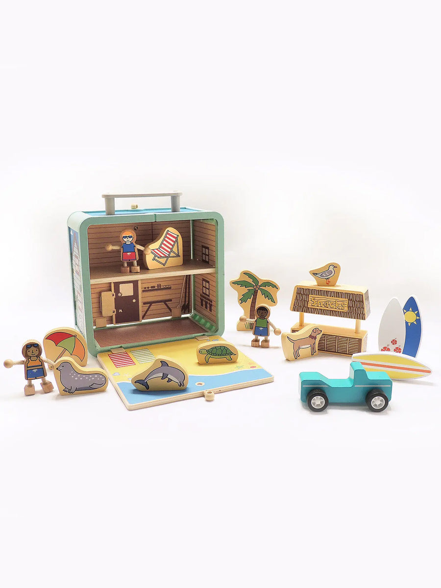 Suitcase Play House Kids : Toys : Wooden : Learning Jack Rabbit Creations Suitcase Play House