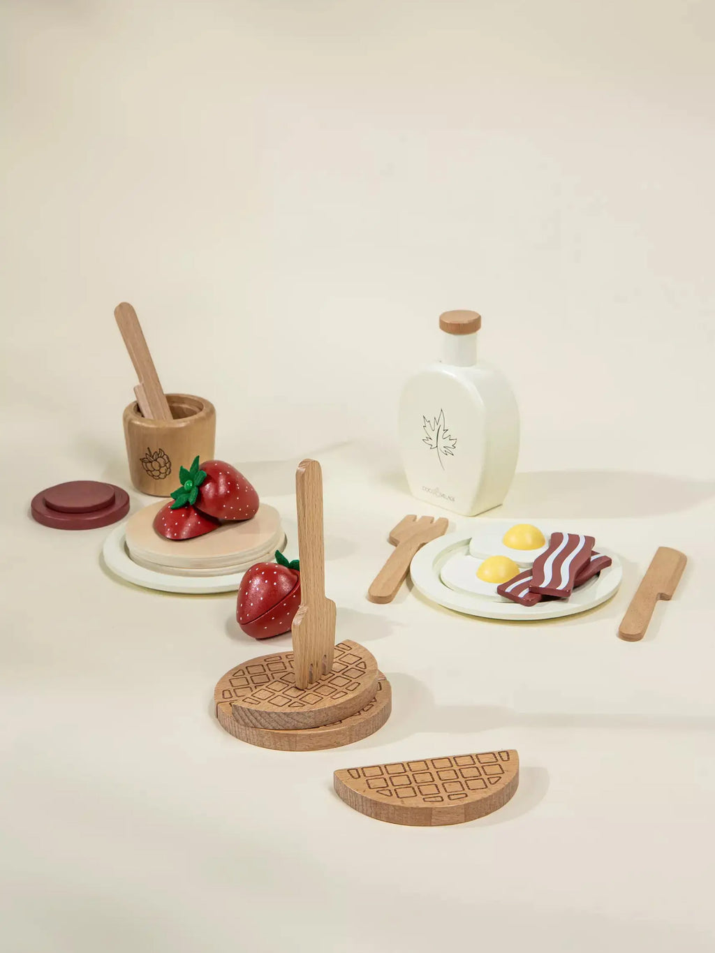 Wooden Brunch Play Set Baby-Kids : Toys : Pretend Play Coco Village Wooden Brunch Play Set for Baby | Colored Organics®