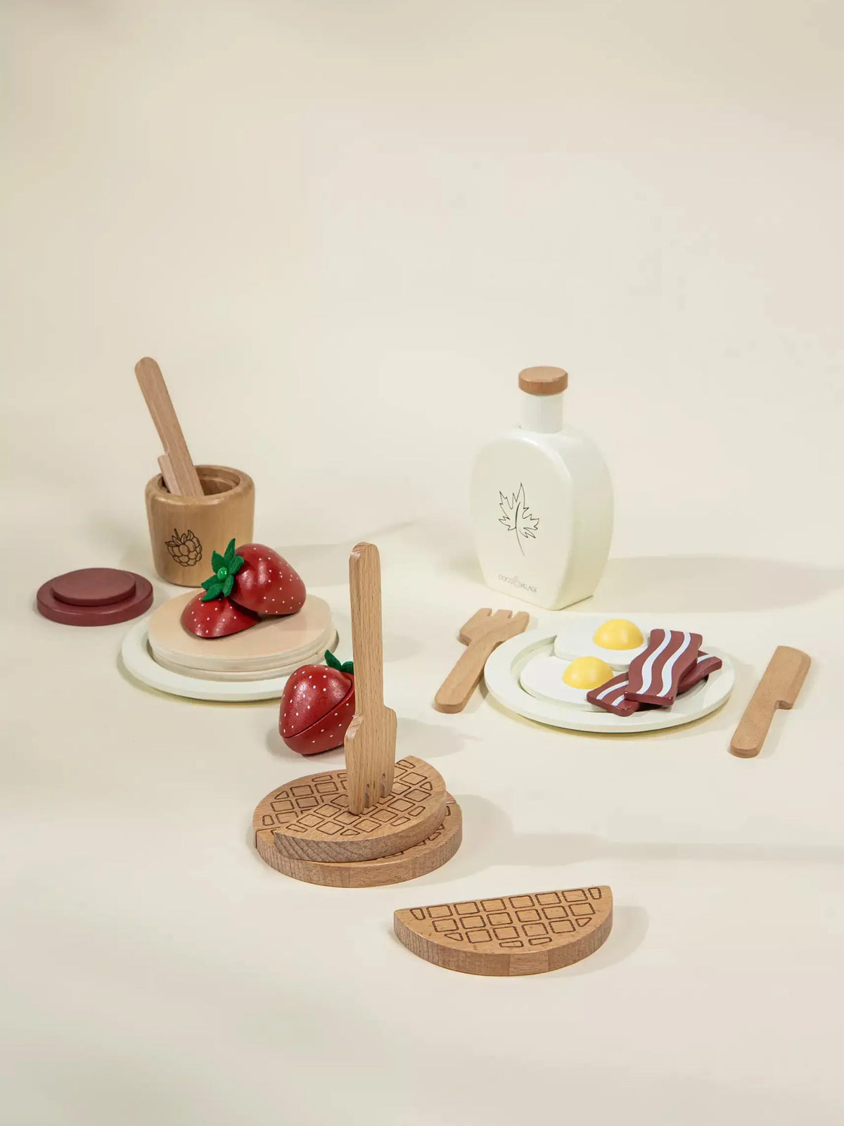 Wooden Brunch Play Set Baby-Kids : Toys : Pretend Play Coco Village Wooden Brunch Play Set for Baby | Colored Organics®