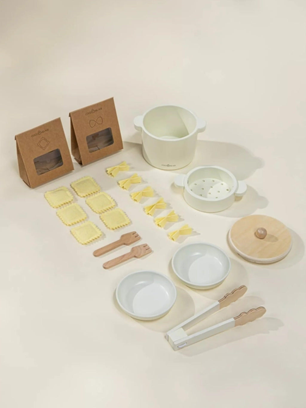 Wooden Pasta Play Set Natural