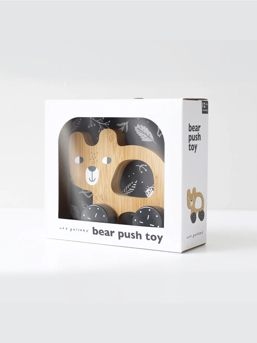 Wooden Bear Push Toy Baby-Kids : Toys : Wooden Wee Gallery Wooden Bear Push Toy