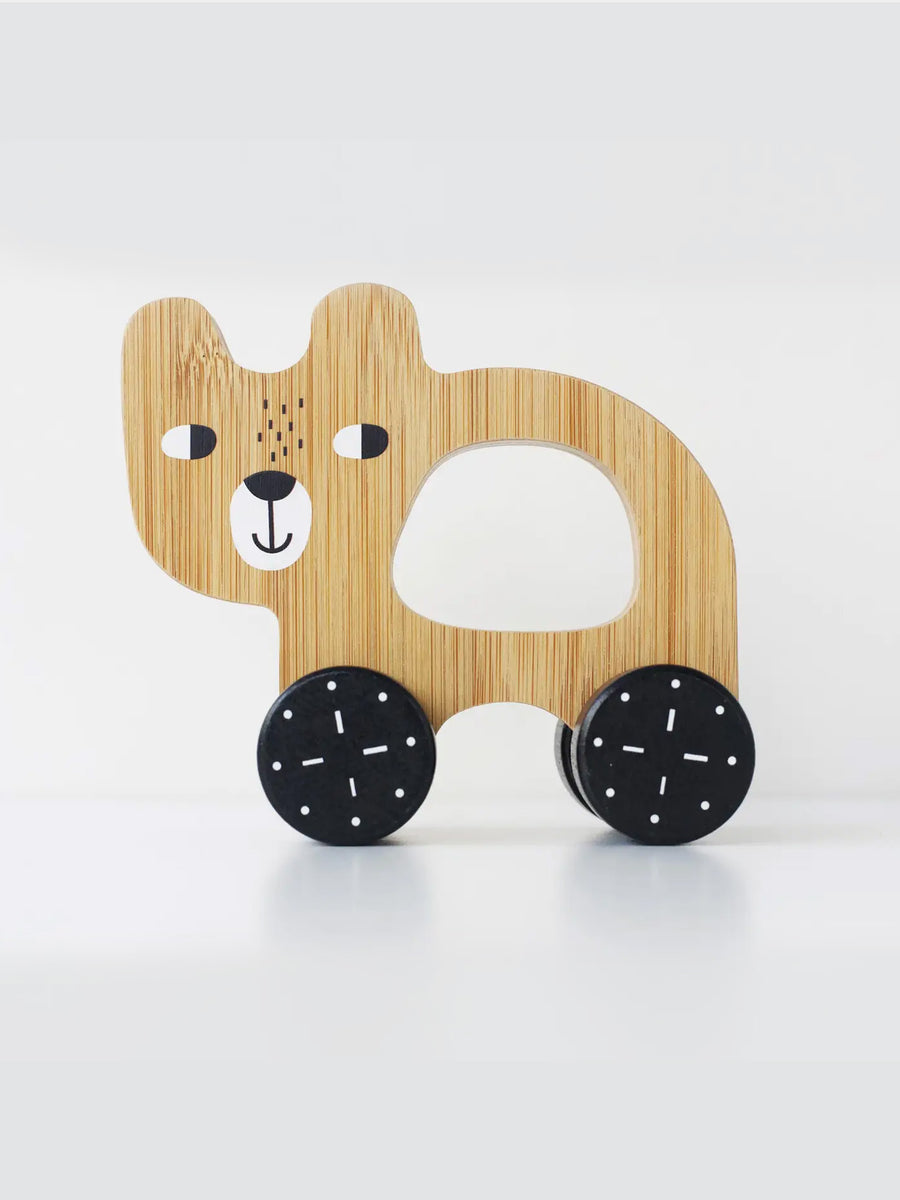 Wooden Bear Push Toy Baby-Kids : Toys : Wooden Wee Gallery 