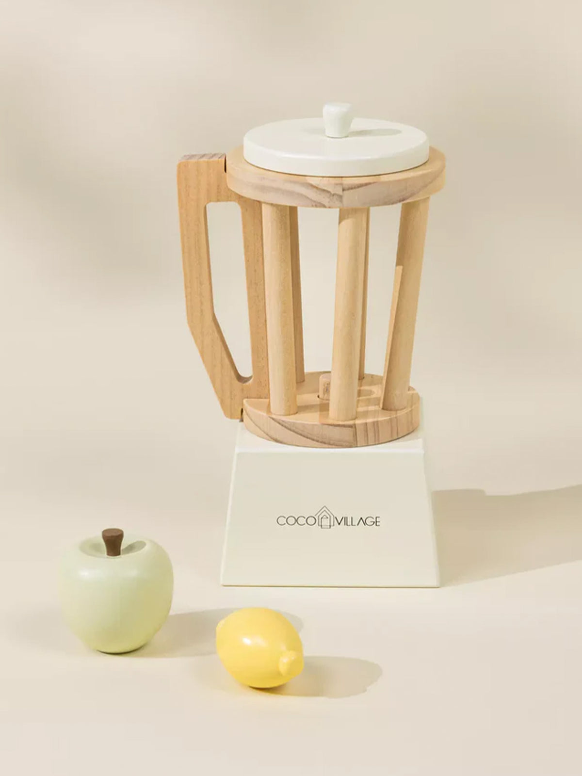 Wooden Blender Play Set Baby-Kids : Toys : Pretend Play Coco Village Wooden Blender Play Set for Toddlers | Colored Organics®