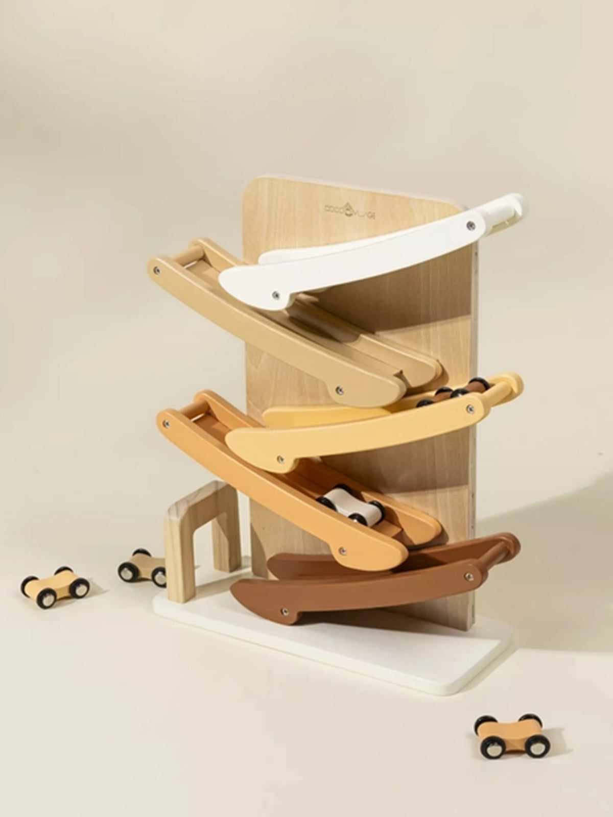 Wooden Car Glider Track Baby-Kids : Toys : Push + Pull Coco Village Wooden Car Glider Track for Baby | Colored Organics®