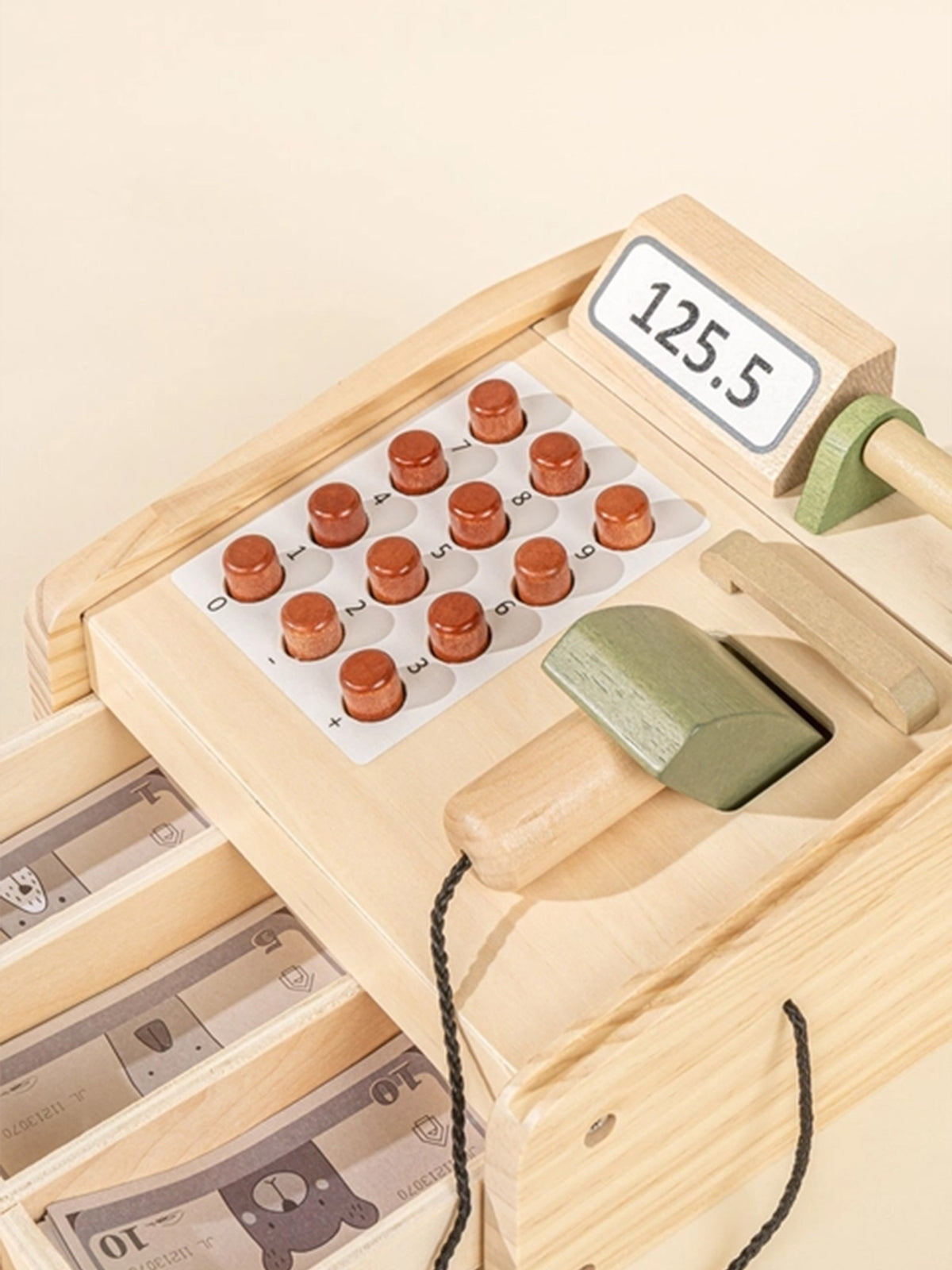 Wooden Cash Register Play Set Baby-Kids : Toys : Pretend Play Coco Village Wooden Toy Cash Register Play Set | Colored Organics®