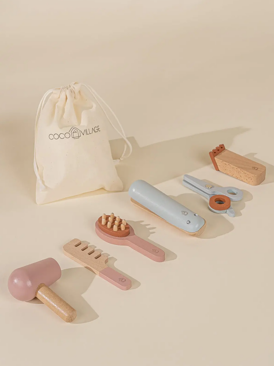 Wooden Hair Dresser Play Set Baby-Kids : Toys : Wooden Coco Village Wooden Hair Dresser Play Set