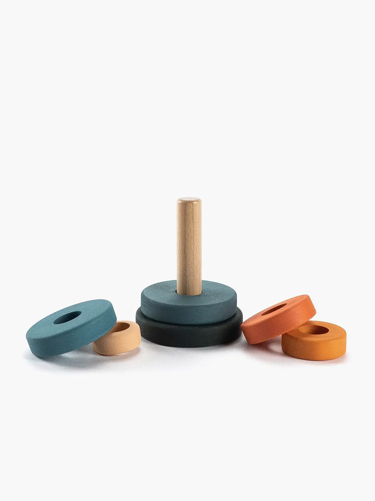 Wooden Mini Ring Stacker Baby-Kids : Toys : Stackers SABO concept Wooden Mini Ring Stacker for Babies | Colored Organics®