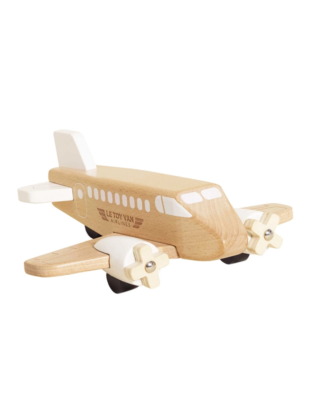 Wooden Toy Plane Kids : Toys : Push + Pull Le Toy Van, Inc. Wooden Toy Plane, Commercial Jet | Colored Organics®