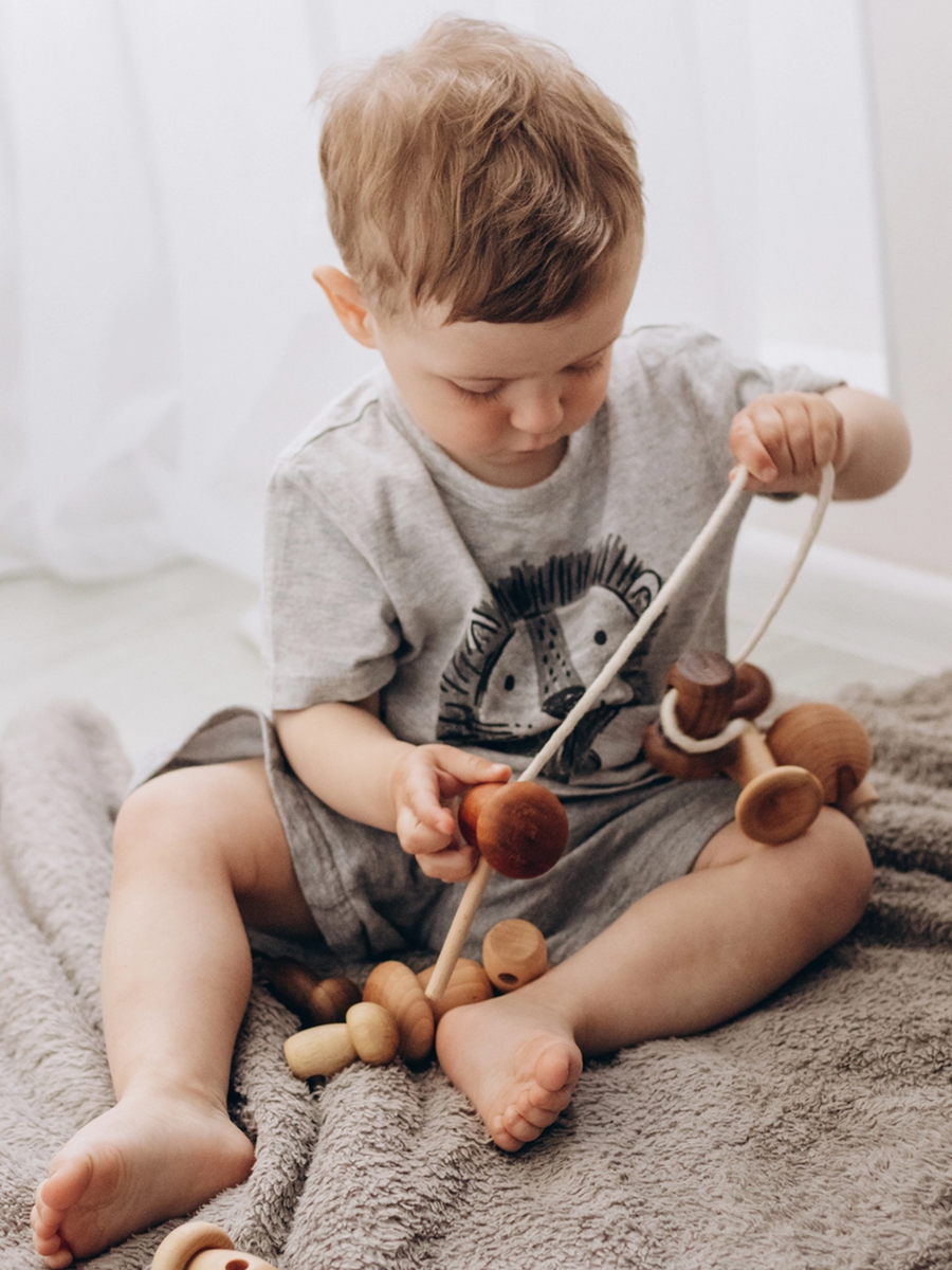 Wooden Mushrooms Lacing Toy Kids : Toys : Wooden : Learning Odeas Wooden Mushrooms Lacing Toy