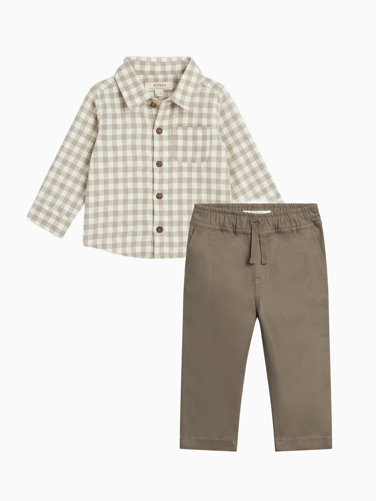 Organic Boy Winter Gingham Set Baby-Kids : Virtual Set KENDI by Colored Organics Organic Girls Muslin Bundle for Baby | Colored Organics®