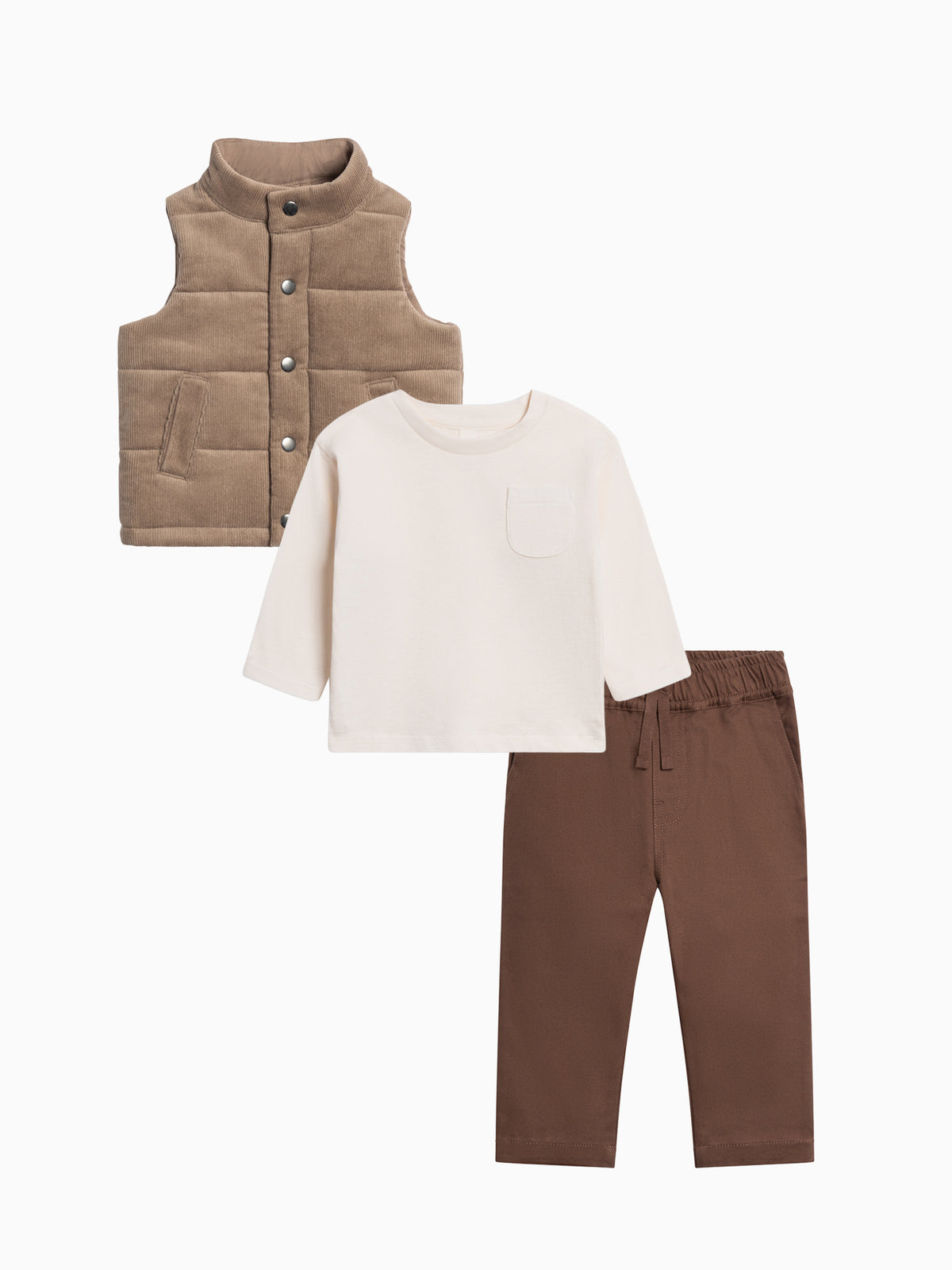 Organic Boy Winter Vest Set