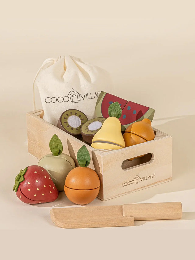 Wooden Fruits Play Set Baby-Kids : Toys : Wooden Coco Village Wooden Fruits Play Set