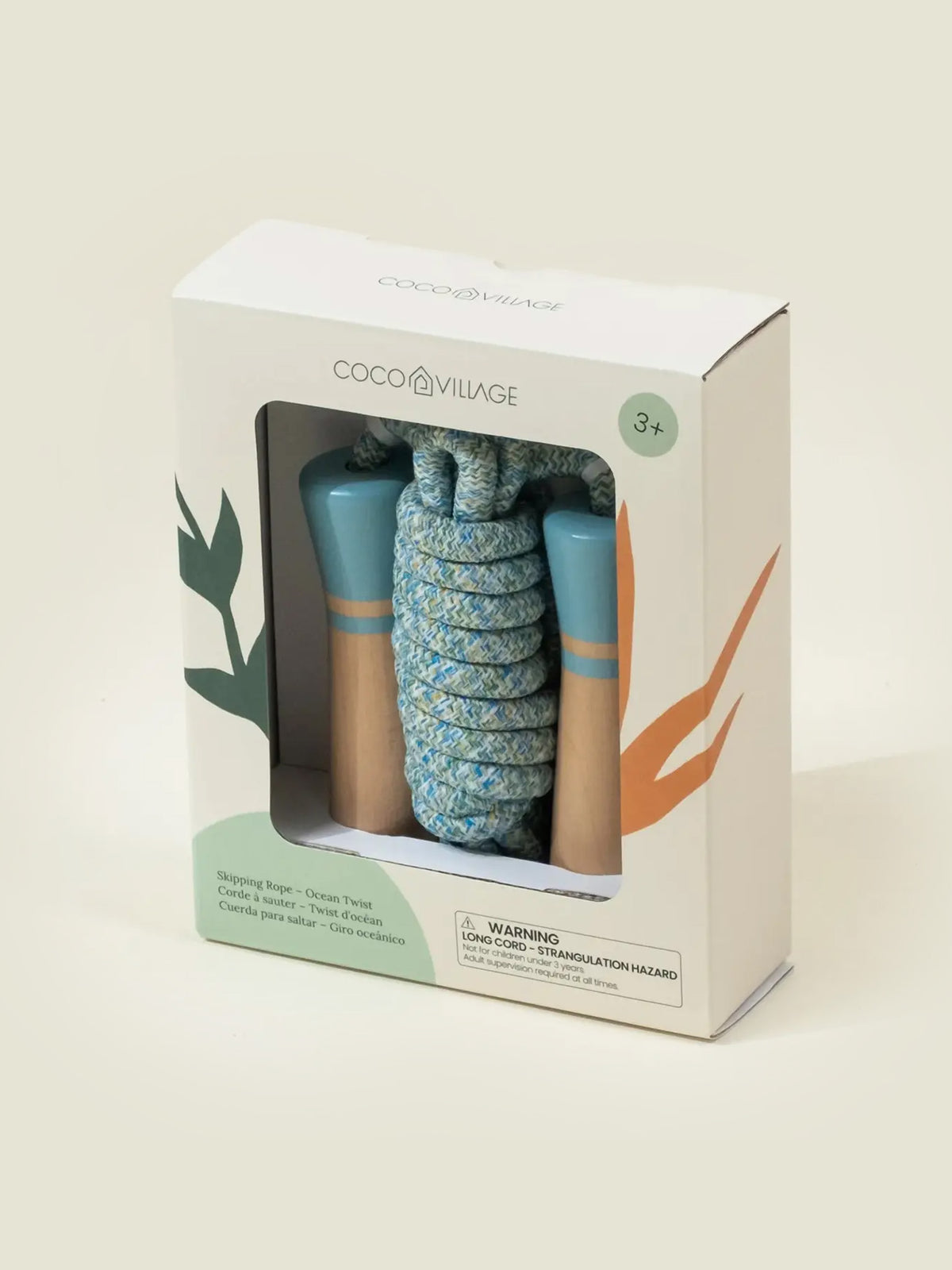 Wooden Handle Skipping Rope Baby-Kids : Toys : Pretend Play Coco Village Wooden Handle Skipping Rope for Baby | Colored Organics®