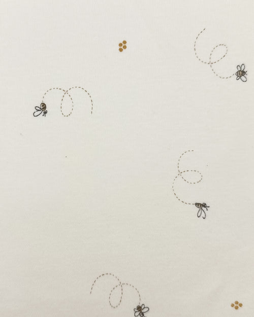 Peyton Zipper Sleeper | Bee / Pewter  KENDI by Colored Organics Peyton Zipper Sleeper | Bee / Pewter | Colored Organics®