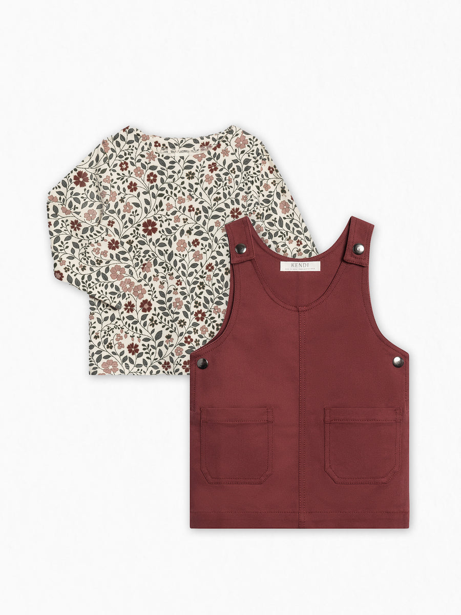 Organic 2 Piece Girls Winter Jumper Outfit Set