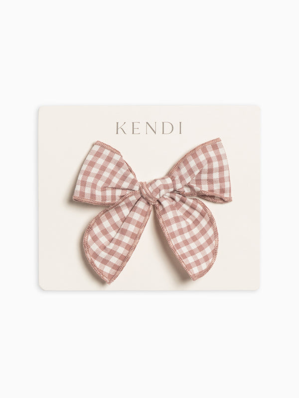 Poplin Bow Clip Baby-Kids : Accessories : Bows : Clips Kendi Organic Cotton Baby and Kids Poplin Bow Clip