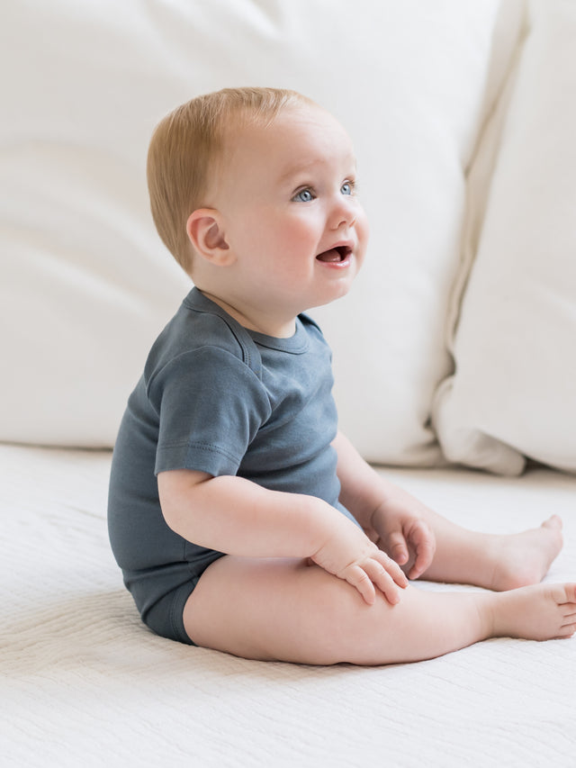 Classic Short Sleeve Bodysuit Baby :One Pieces :Bodysuits :Short Sleeves Colored Organics Baby Short Sleeve Bodysuit - Girl &Boy - Organic