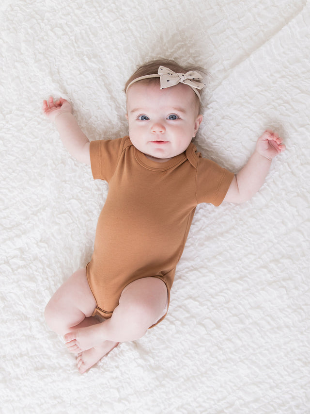 Classic Short Sleeve Bodysuit Baby : One Pieces : Bodysuits : Short Sleeves Colored Organics Baby Short Sleeve Bodysuit - Girl & Boy - Organic