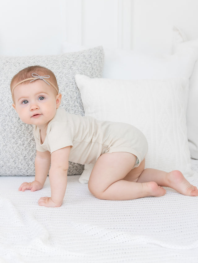Classic Short Sleeve Bodysuit Baby :One Pieces :Bodysuits :Short Sleeves Colored Organics Baby Short Sleeve Bodysuit - Girl &Boy - Organic