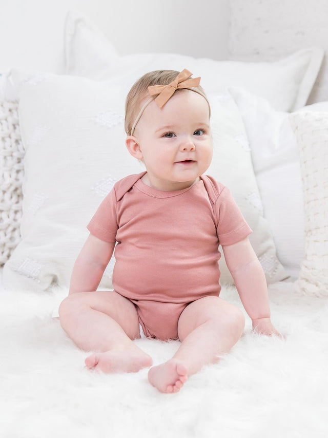 Classic Short Sleeve Bodysuit Baby :One Pieces :Bodysuits :Short Sleeves Colored Organics Baby Short Sleeve Bodysuit - Girl &Boy - Organic