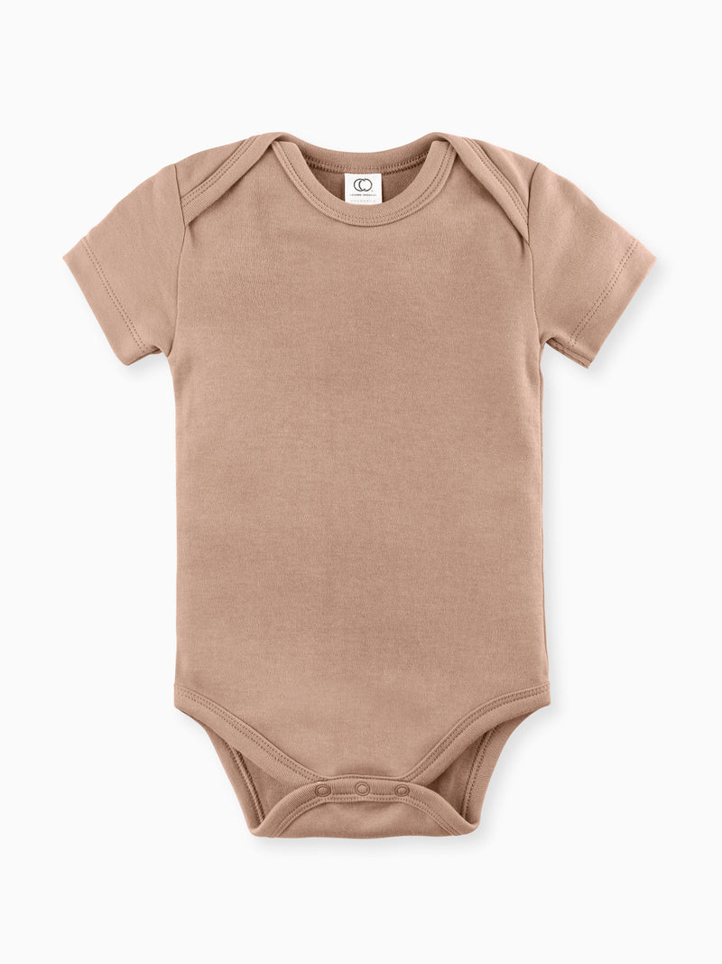 hey baby que paso' Organic Short-Sleeved Baby Bodysuit
