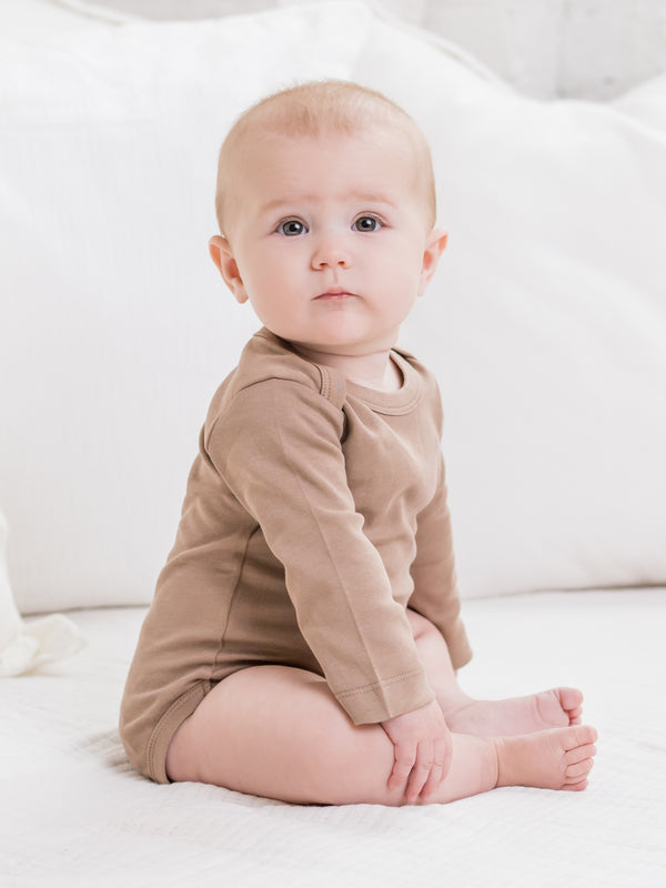Classic Long Sleeve Bodysuit Baby : One Pieces : Bodysuits : Long Sleeves Colored Organics Organic Cotton Long Sleeve Baby Bodysuit | Colored Organics®