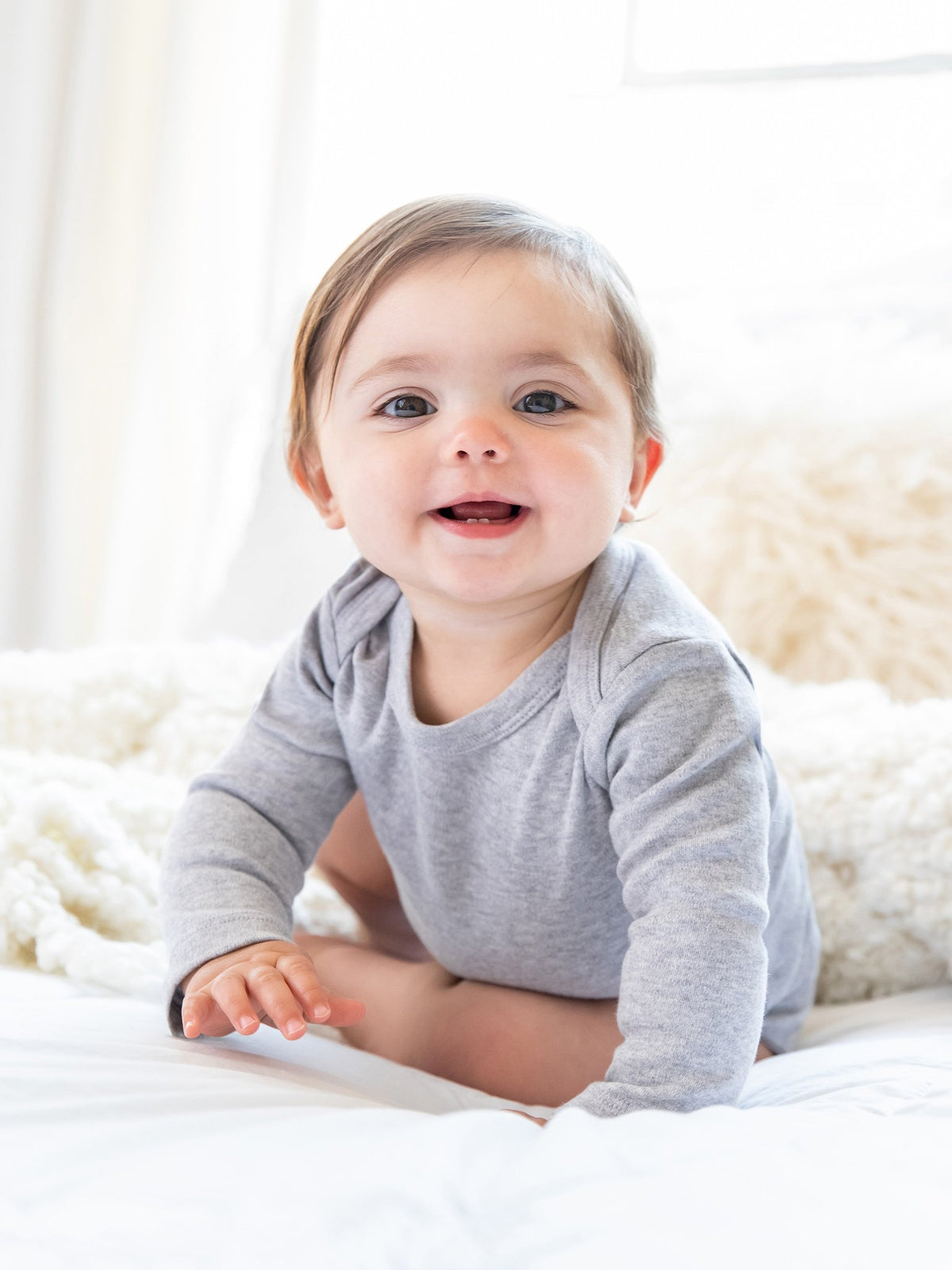 Classic Long Sleeve Bodysuit Baby : One Pieces : Bodysuits : Long Sleeves Colored Organics Organic Cotton Long Sleeve Baby Bodysuit | Colored Organics®