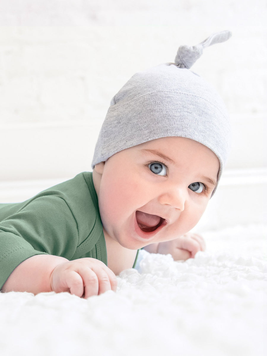 Classic Knotted Hat Baby :Accessories :Hats Colored Organics Top Knot Baby Hat - Newborn Girls & Boys - Organic