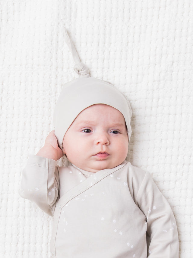 Classic Knotted Hat Baby : Accessories : Hats Colored Organics Top Knot Baby Hat - Newborn Girls & Boys - Organic