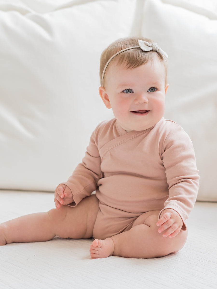 Classic Kimono Bodysuit - Long Sleeve Baby :One Pieces :Kimono Bodysuits :Short Sleeves Colored Organics Side-Snap Kimono Bodysuit - Long Sleeve - Organic