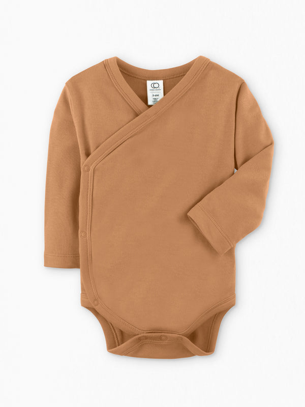 Classic Kimono Bodysuit - Long Sleeve Baby : One Pieces : Kimono Bodysuits : Short Sleeves Retry 1754847242 Side-Snap Kimono Bodysuit - Long Sleeve - Organic