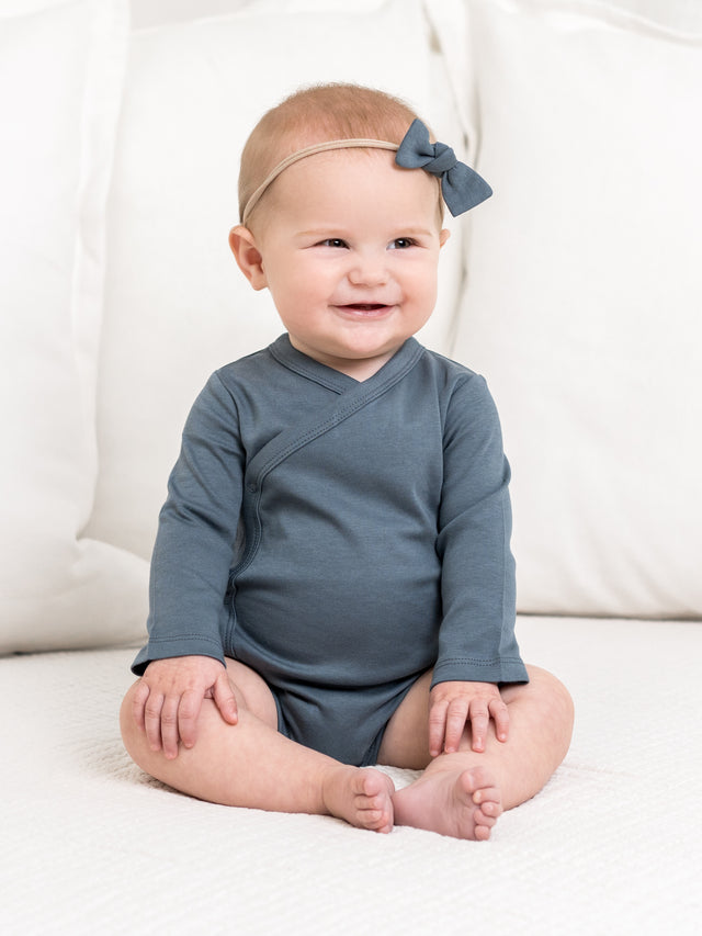 Classic Kimono Bodysuit - Long Sleeve Baby : Bodysuits : Kimono Colored Organics Side-Snap Kimono Bodysuit - Long Sleeve - Organic