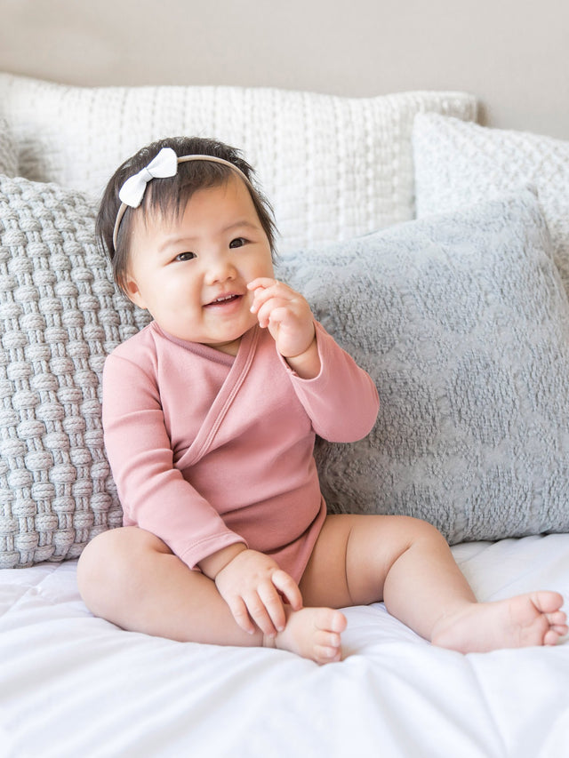 Classic Kimono Bodysuit - Long Sleeve Baby :One Pieces :Kimono Bodysuits :Short Sleeves Colored Organics Side-Snap Kimono Bodysuit - Long Sleeve - Organic