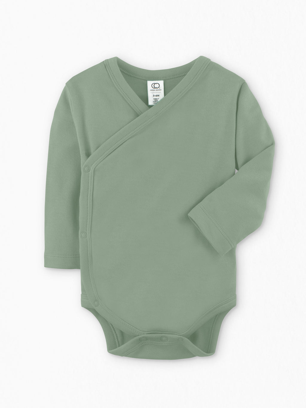 Classic Kimono Bodysuit - Long Sleeve Baby : One Pieces : Kimono Bodysuits : Short Sleeves Colored Organics Organic Long Sleeve Kimono Baby Bodysuit | Colored Organics®
